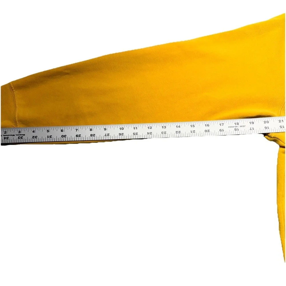 The‎ North Face Hoodie Mens Yellow Big Logo Pullover Sweatshirt Large